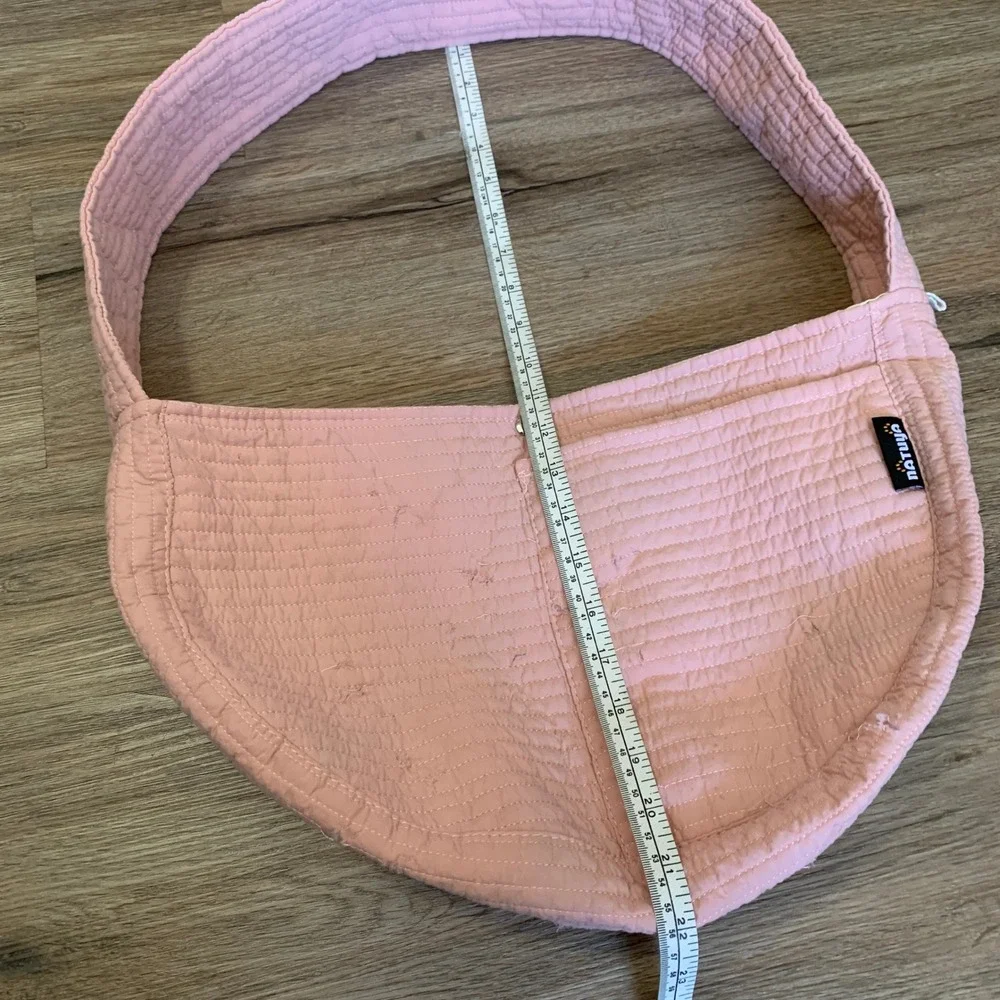 Natuya Pink Quilted Pet Carrier Sling Small Dog Cat Hands Free Travel Bag